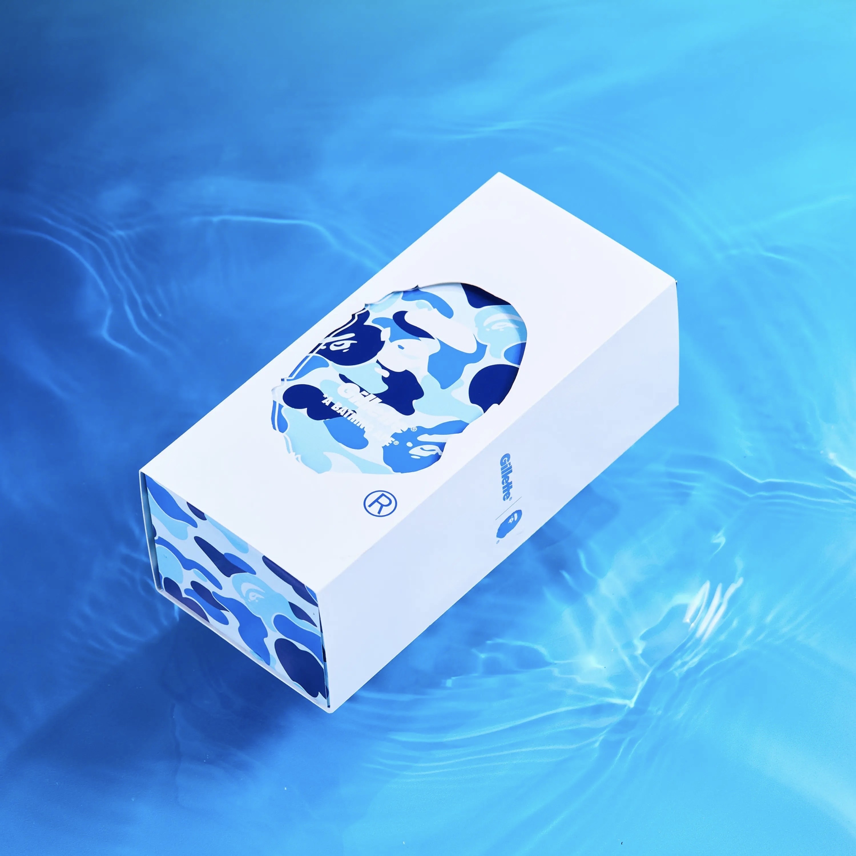 <快速出貨>Bape x Gillette吉列 聯名刮鬍刀 限量套裝組 藍迷彩