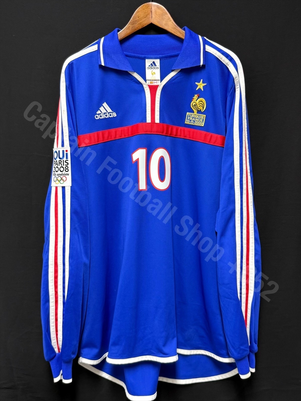 (Player Issue) France 2000 OUi Paris Adidas L/S Home Player Issue Shirt #10 ZIDANE