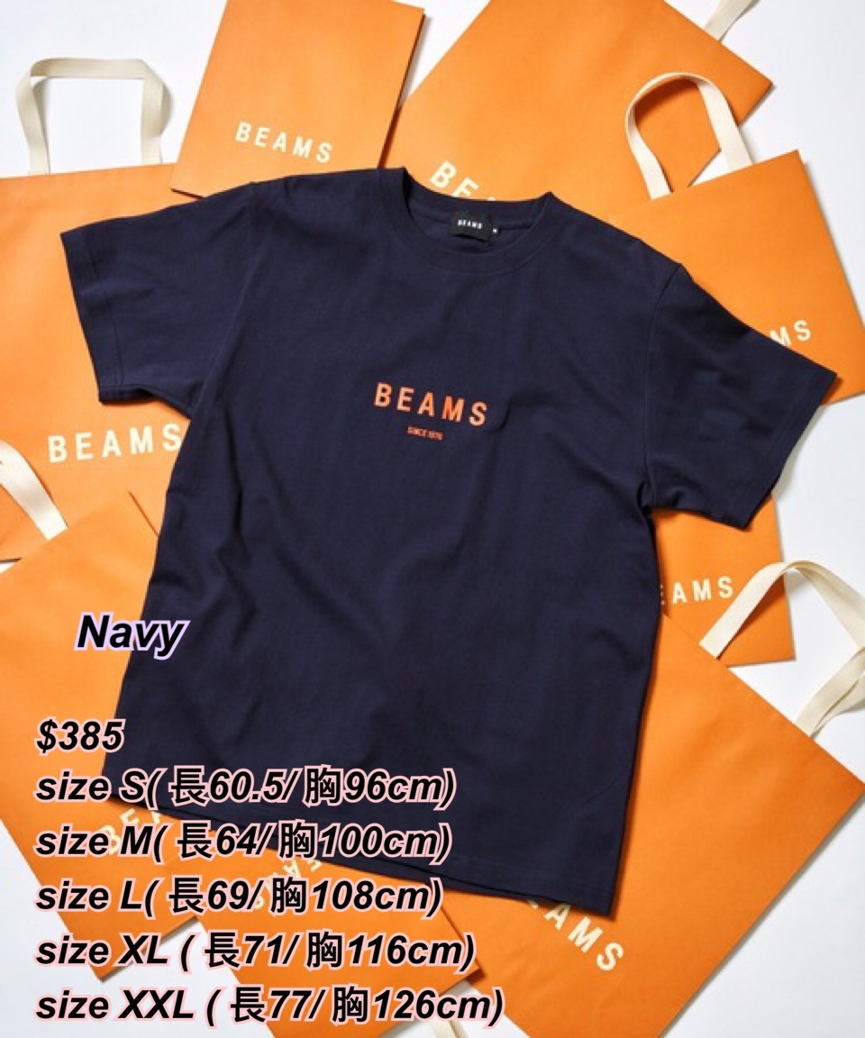 260425 (50 週年限定)Beams Since 1976 字男裝短袖Tee/4 色