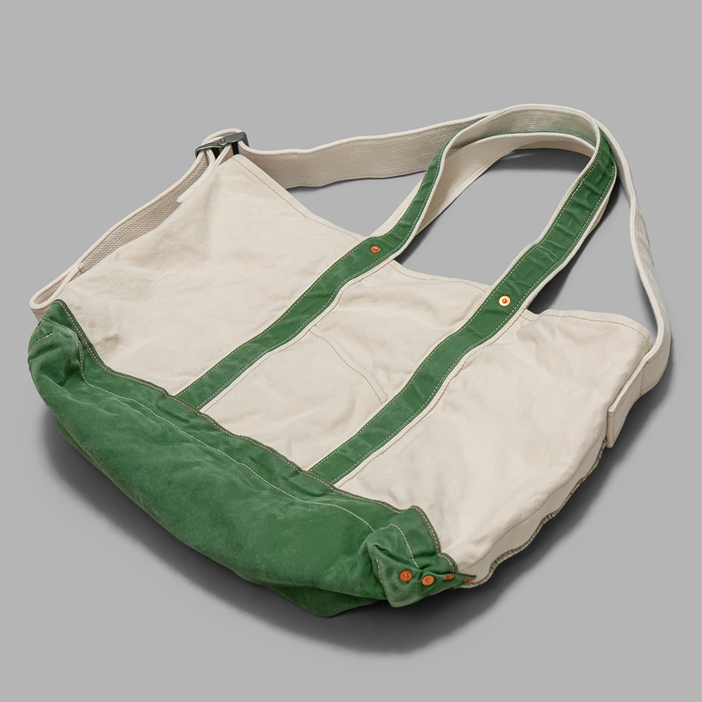 NICENESS L.LESH 2 WAYS BAG (NATURAL x GREEN) - PRE ORDER ITEM (預訂中)