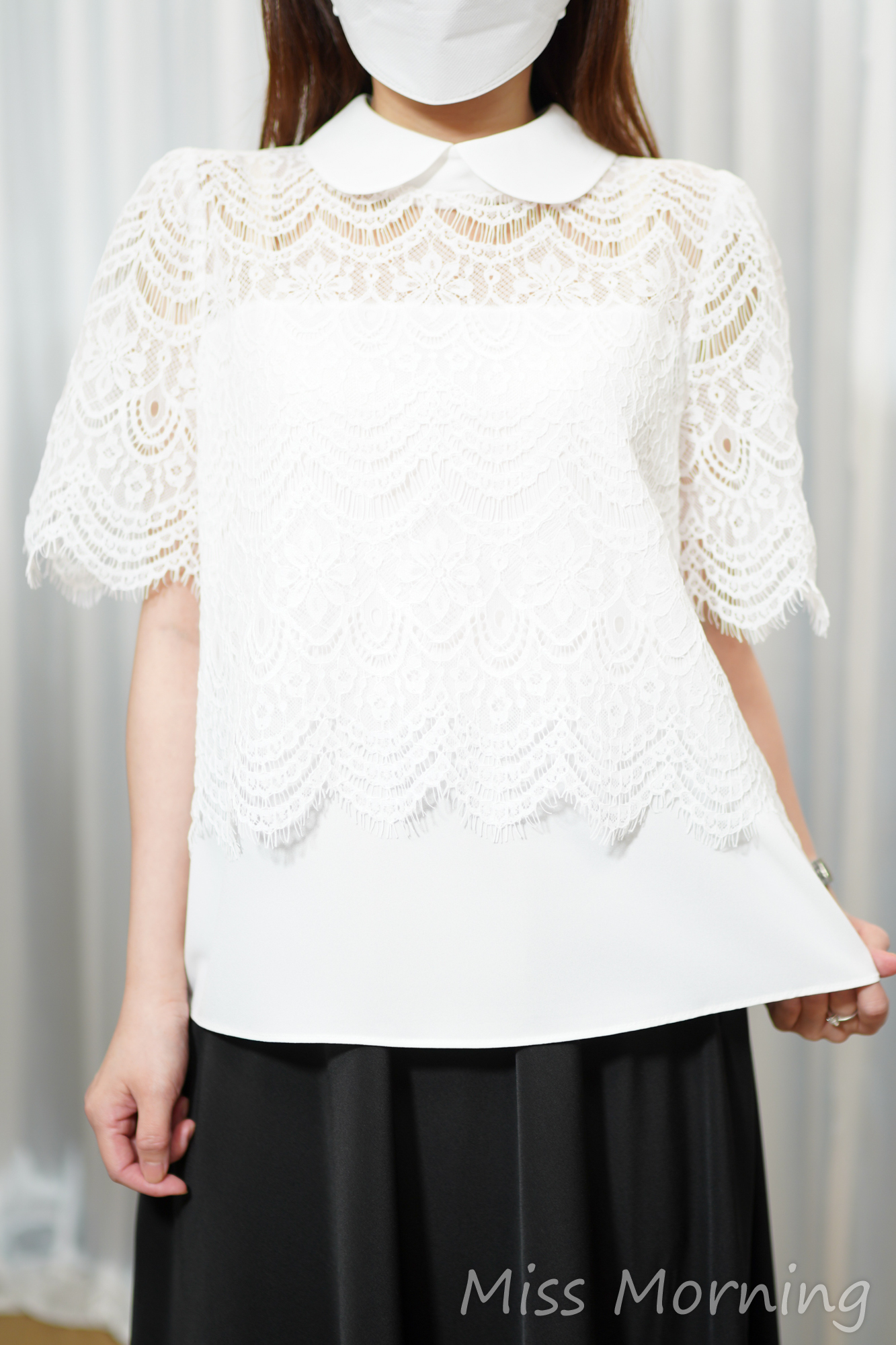 高質lace肩上衣(15173)