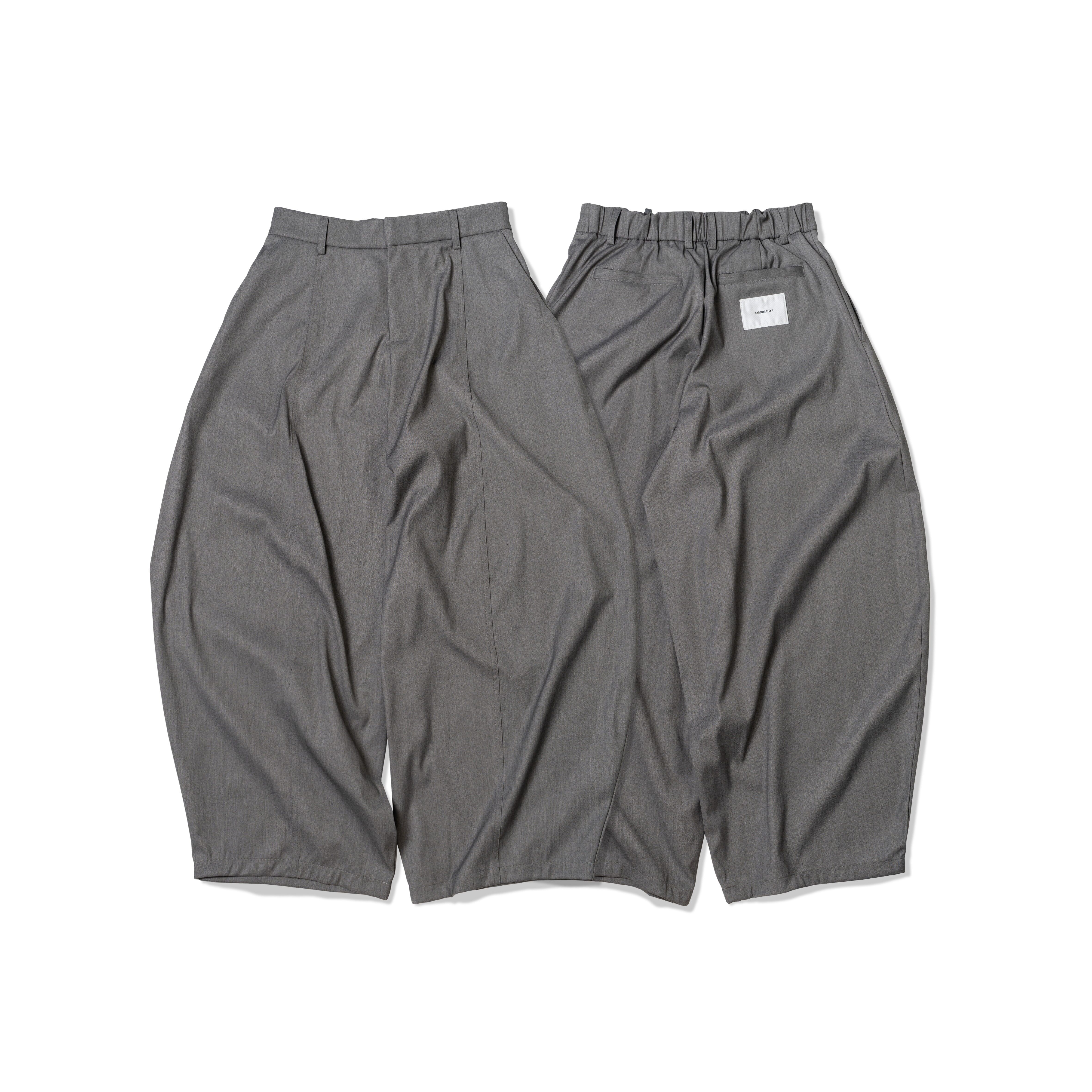【車庫服飾】ORDINARY 3D CURVED WIDE-LEG SLACKS