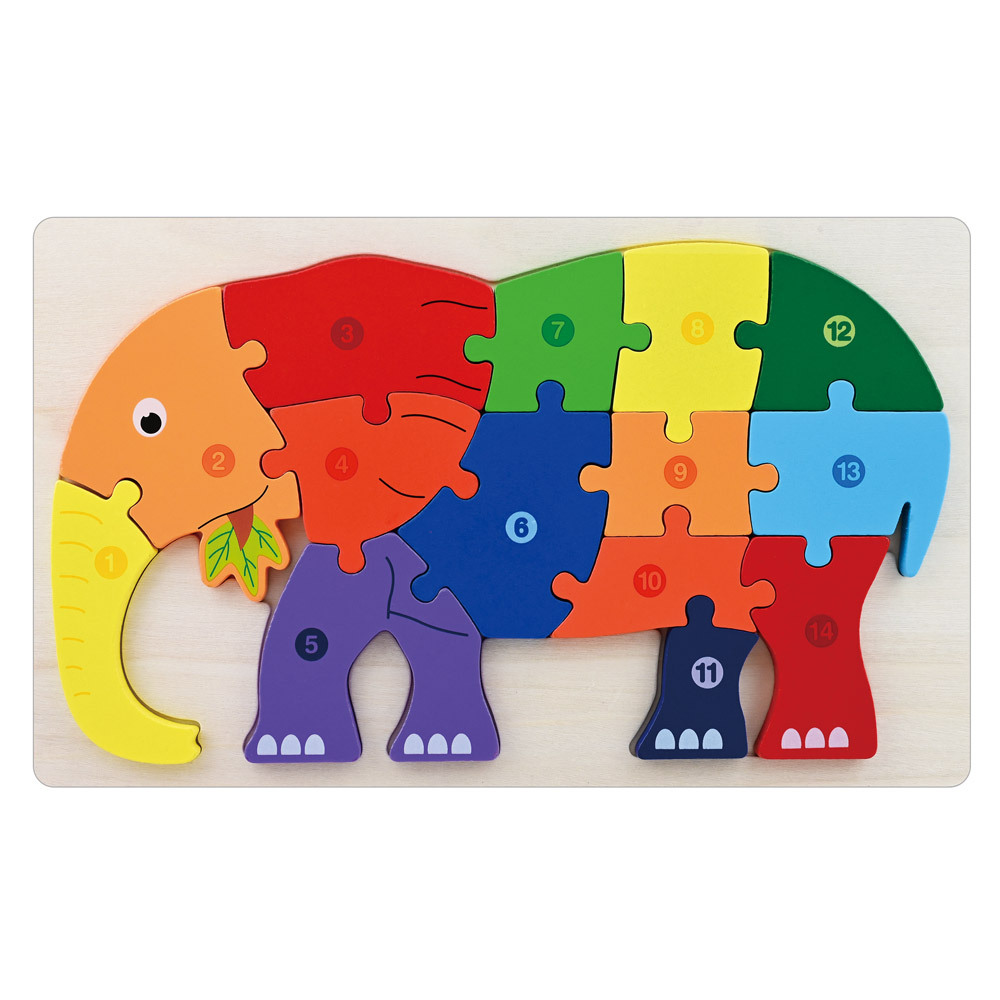 大象造型幾何拼板