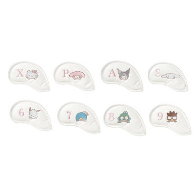 MARUSHIN 丸真 HELLO KITTY家族派對鐵桿套(8入) #3335018100 ,白
