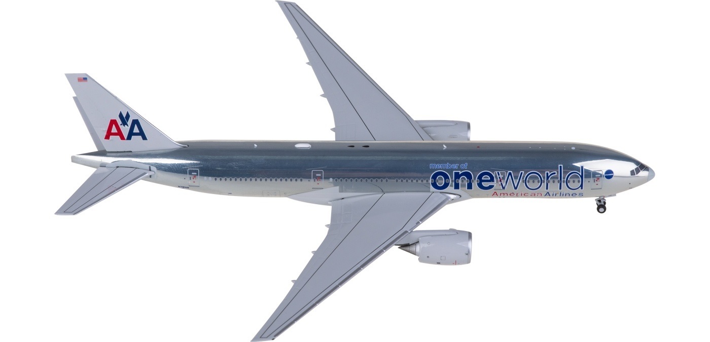 NG model 1/400 美國航空 波音777-200ER N791AN 寰宇一家塗裝 拋光鐵皮塗裝