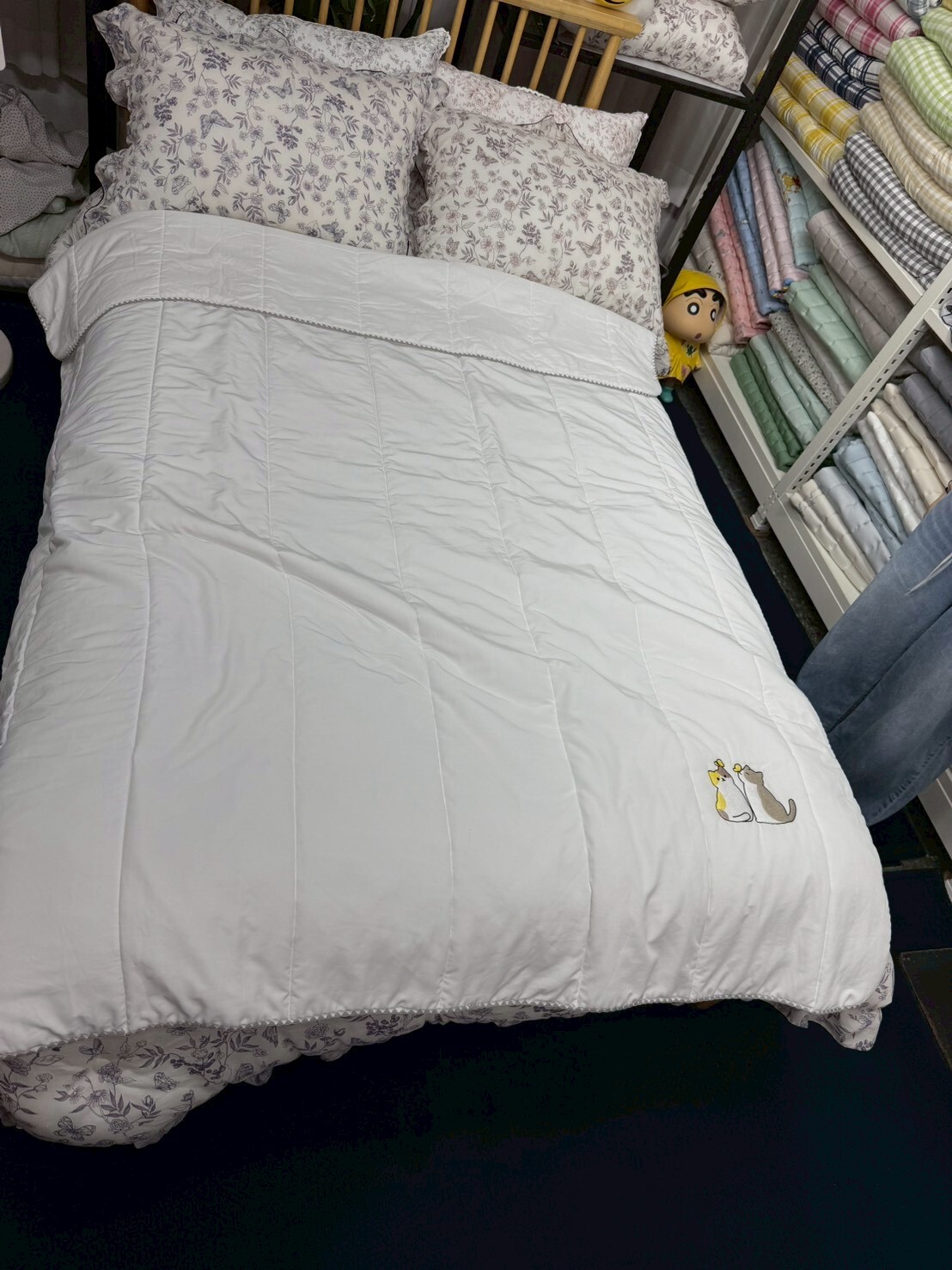 KQ2506 相親相愛竹纖維刺繡貓貓 (被: Single)