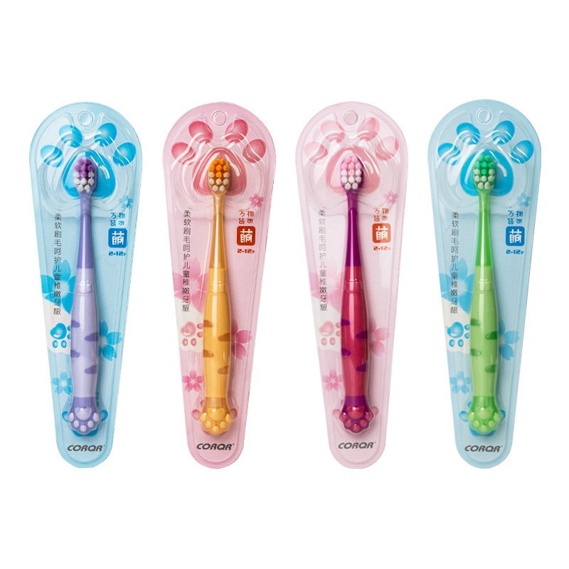 《3807》貓爪造型軟毛牙刷一入(2-12歲)隨機發貨