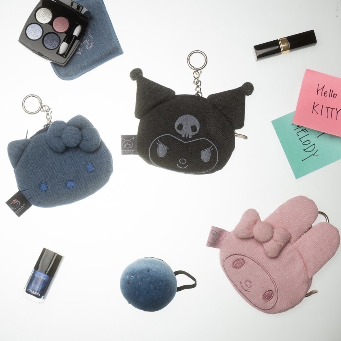 JOSEPH AND STACEY x SANRIO 牛仔迷你 卡包 零錢包 手拿包 三麗鷗