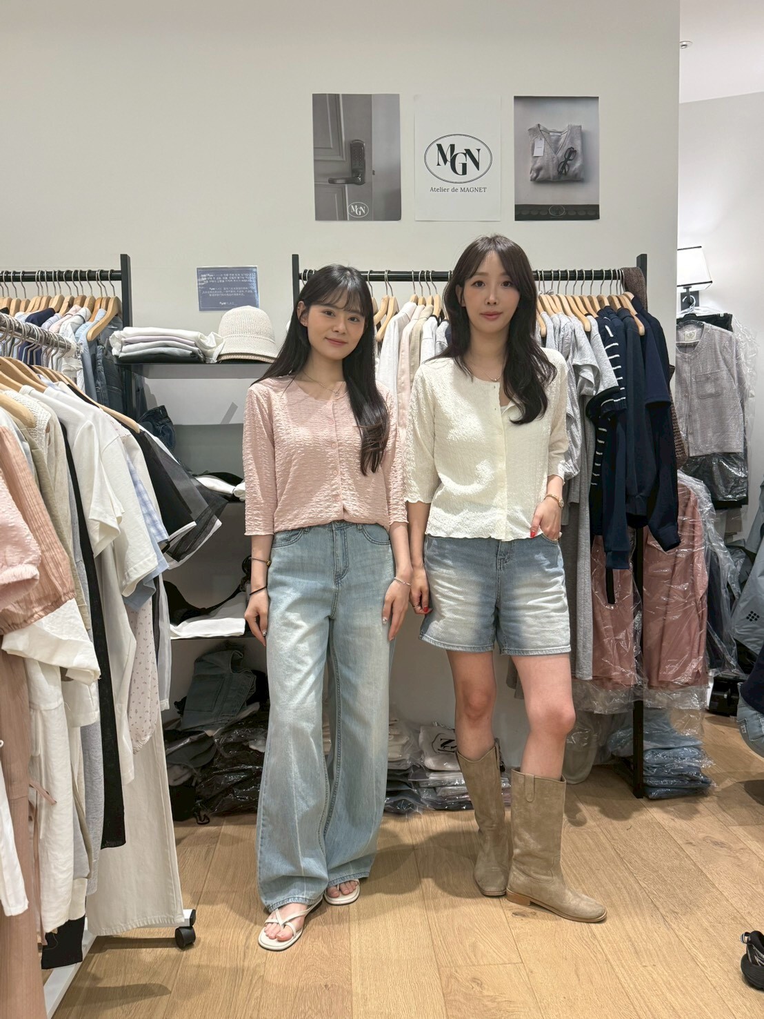 MN6101 泡泡壓紋彈性排扣上衣