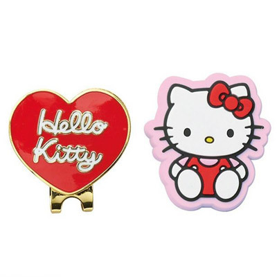 MARUSHIN 丸真 HELLO KITTY 心型 Ball Marker #3335021300 ,紅