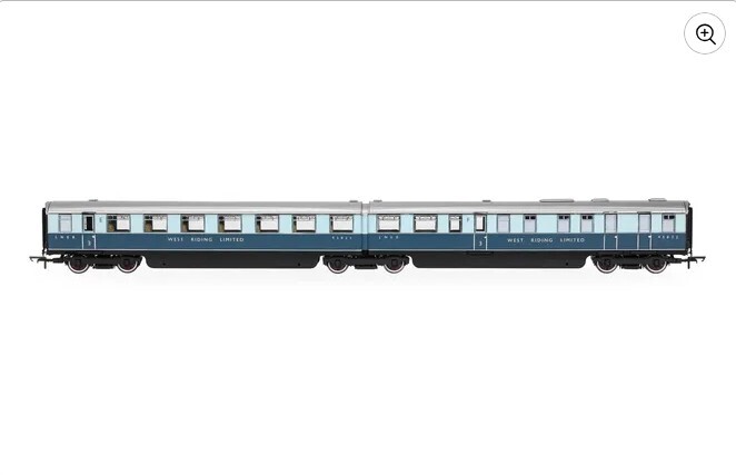 Hornby R40479 OO規 倫敦及東北鐵路公司 (LNER) - “西約克郡特快” - 開放式三等車廂及帶廚房的三等車廂 - 車廂套裝