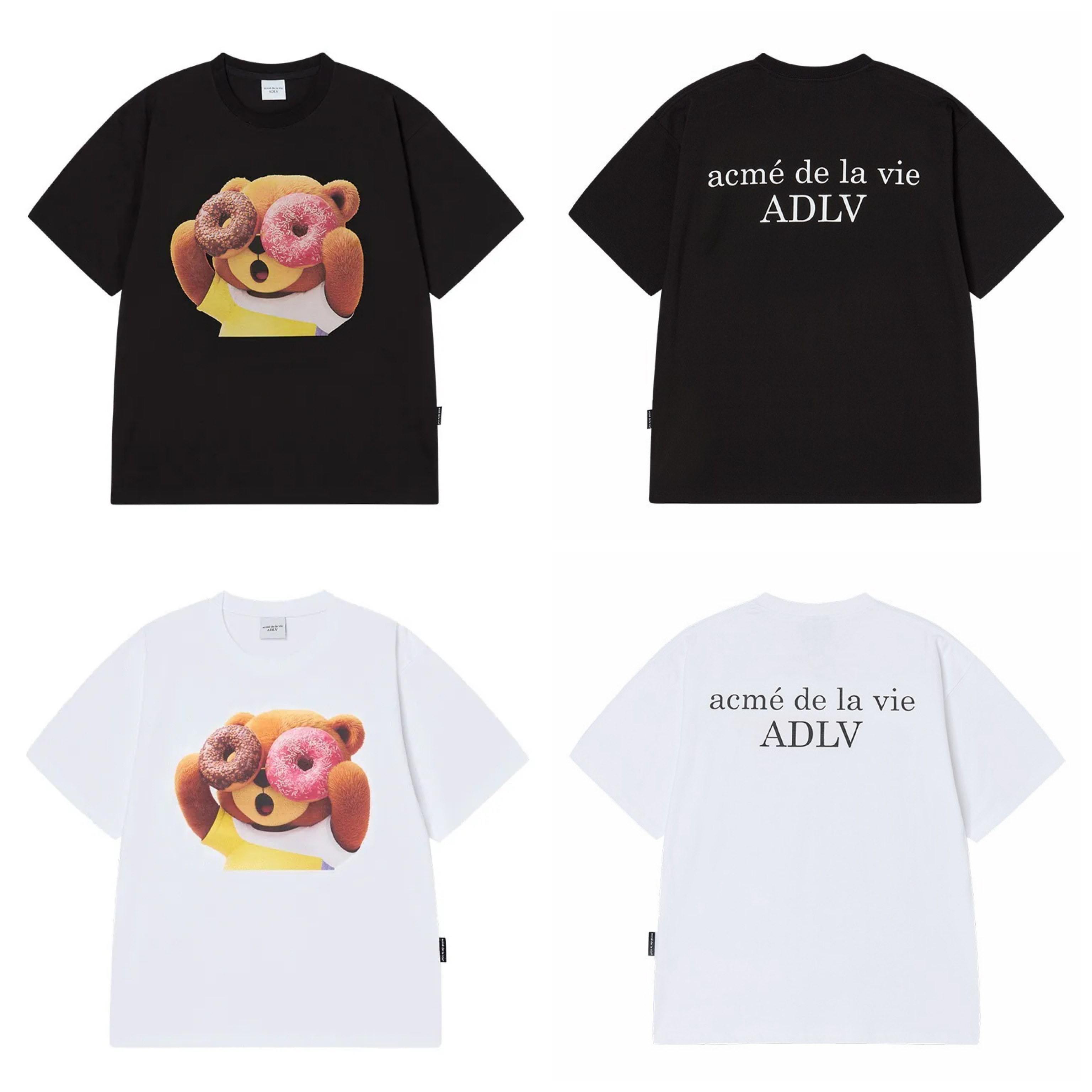 【11】ADLV AC BEAR DONUT BABY FACE SHORT SLEEVE T-SHIRT (4個尺碼 / 2色選擇)