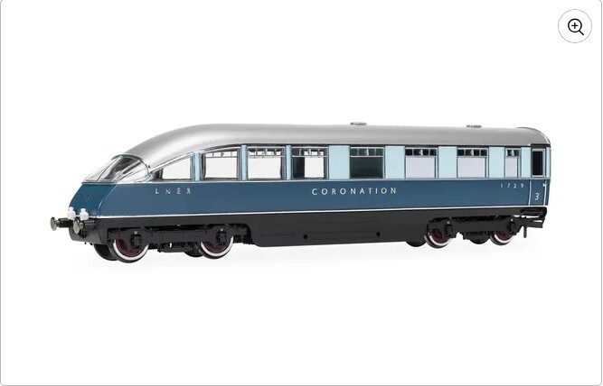 Hornby R40481 OO規 LNER - “加冕號”觀光車廂 1729（One:One 收藏系列）