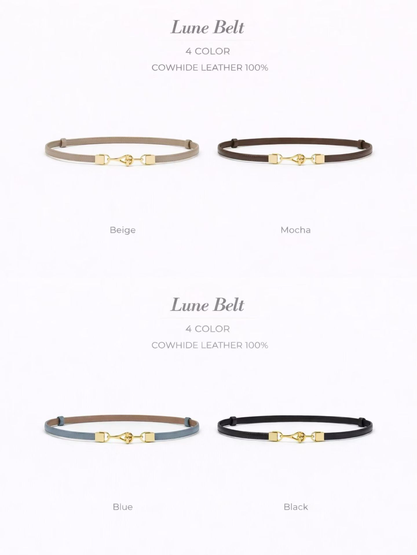 MA6024 新款!! 水滴型金扣幼皮帶