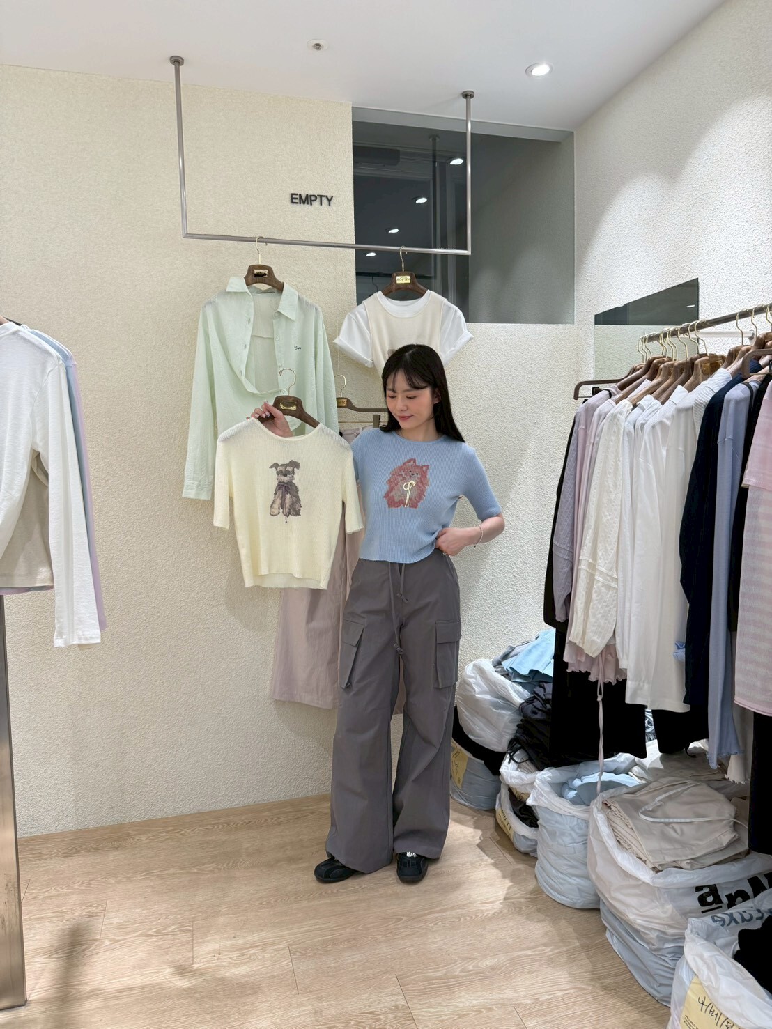 CC40 小狗印花圖案Tee