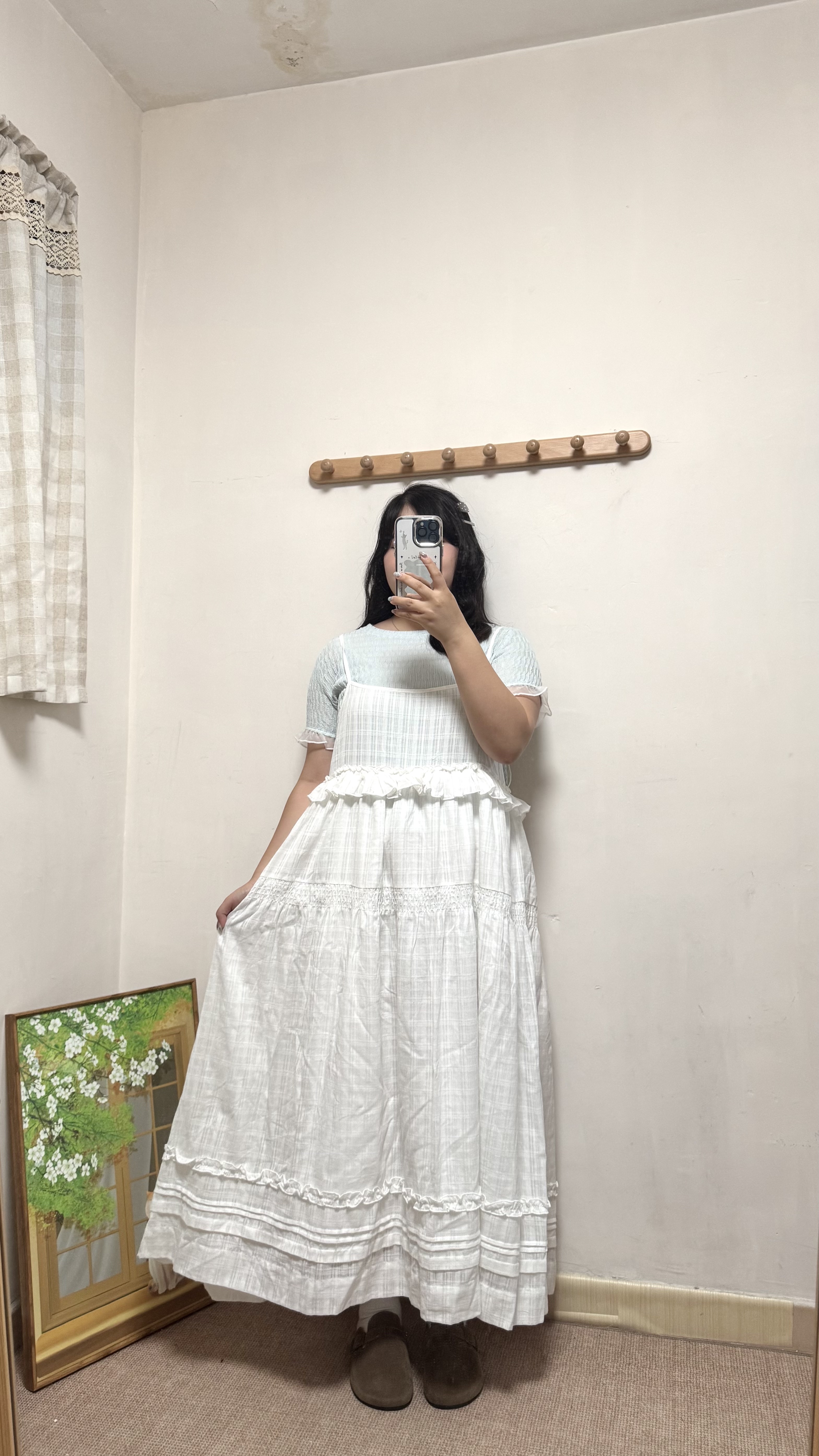 推薦～重工棉麻花邊OPS