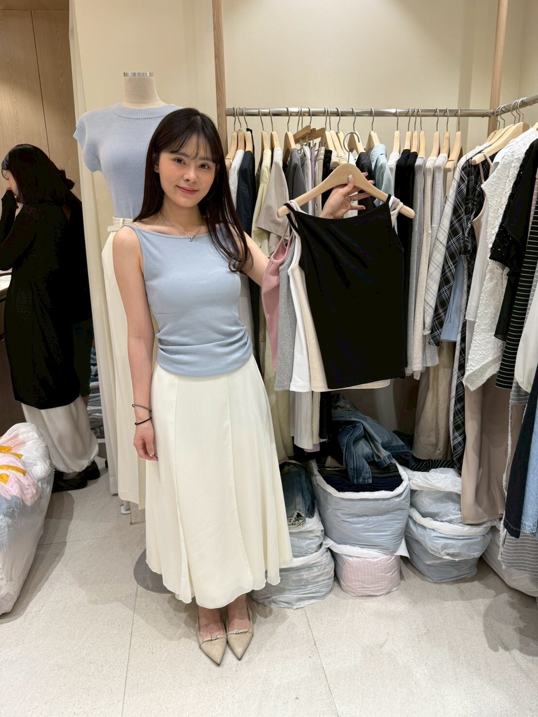 CC36 韓系經典一字領辣妹背心 $238/2件 *特價* (充值購物金不適用)