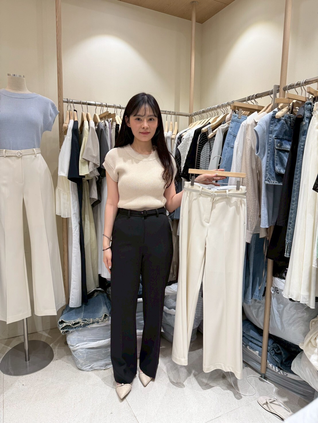 VV6129 絲滑腰帶西褲