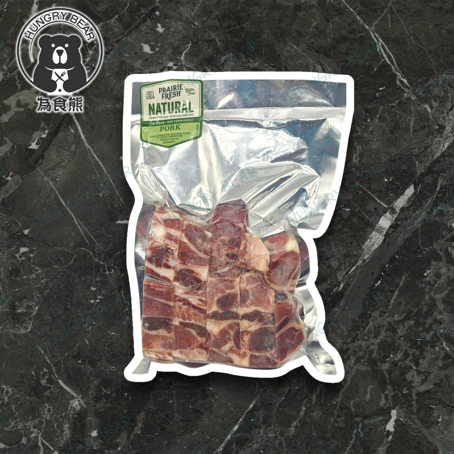 PRAIRIE FRESH - 美國 Seaboard 天然豬排骨粒 400G  (急凍-18°C)