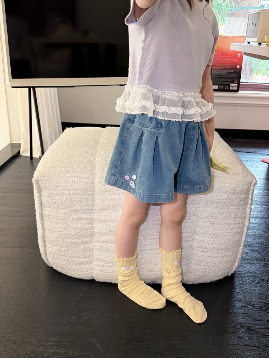 小清新刺繡牛仔褲