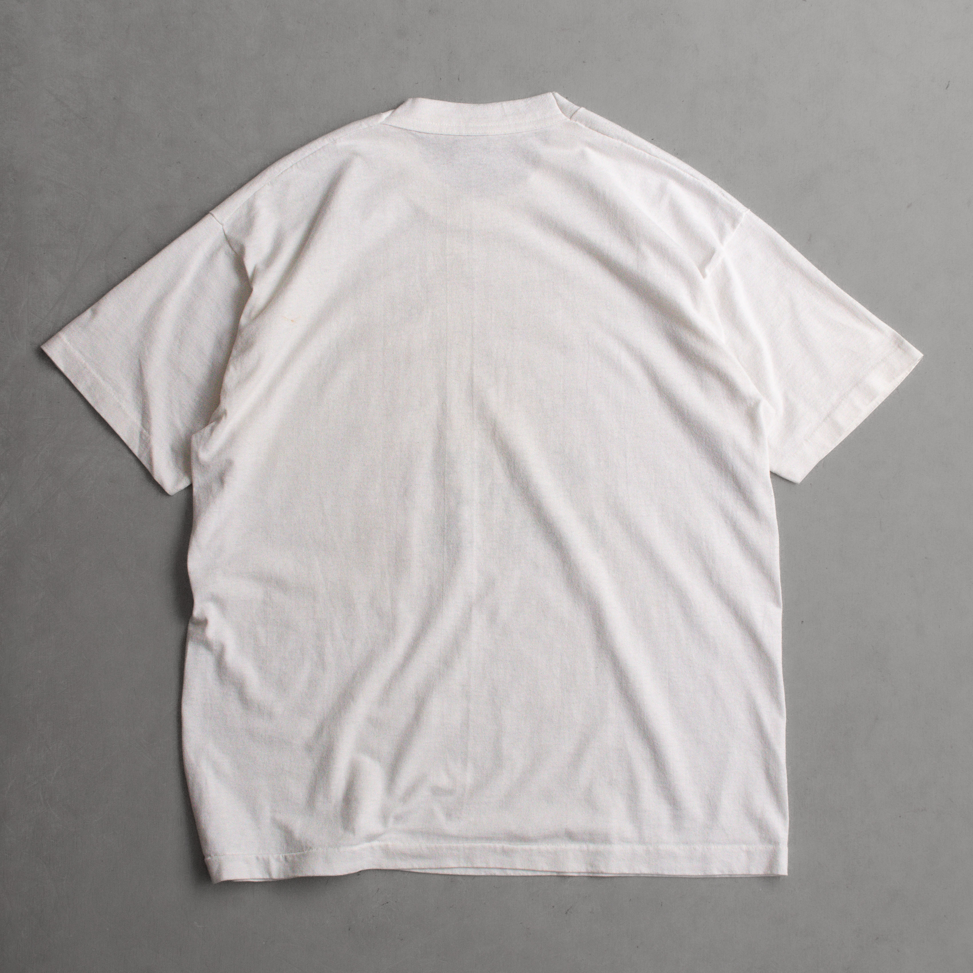 90S FRUIT OF THE LOOM VINTAGE TEE 美國製 白色 貓頭鷹 圖案 短袖 T恤