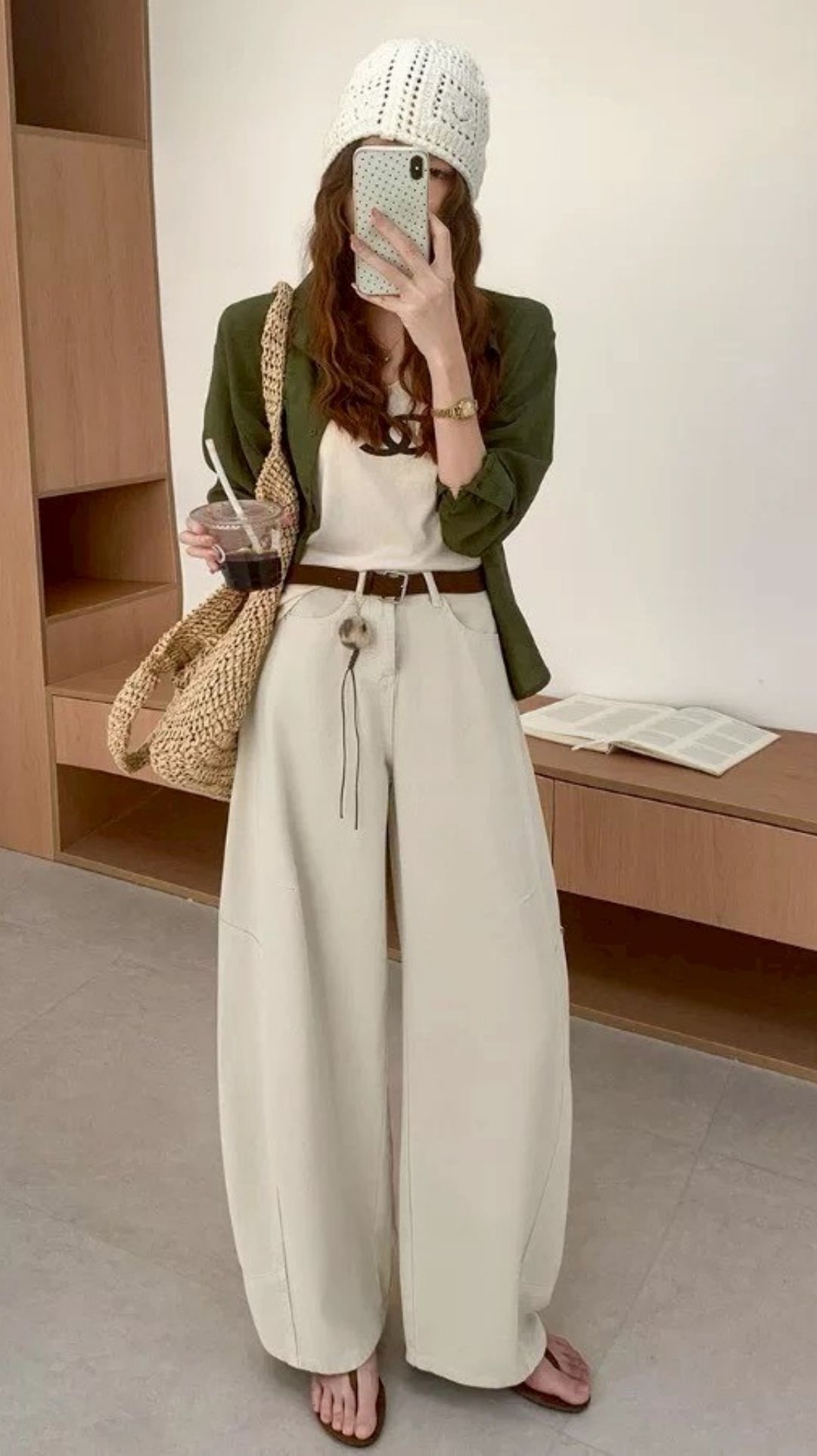 G6174-高腰顯瘦直筒牛仔褲