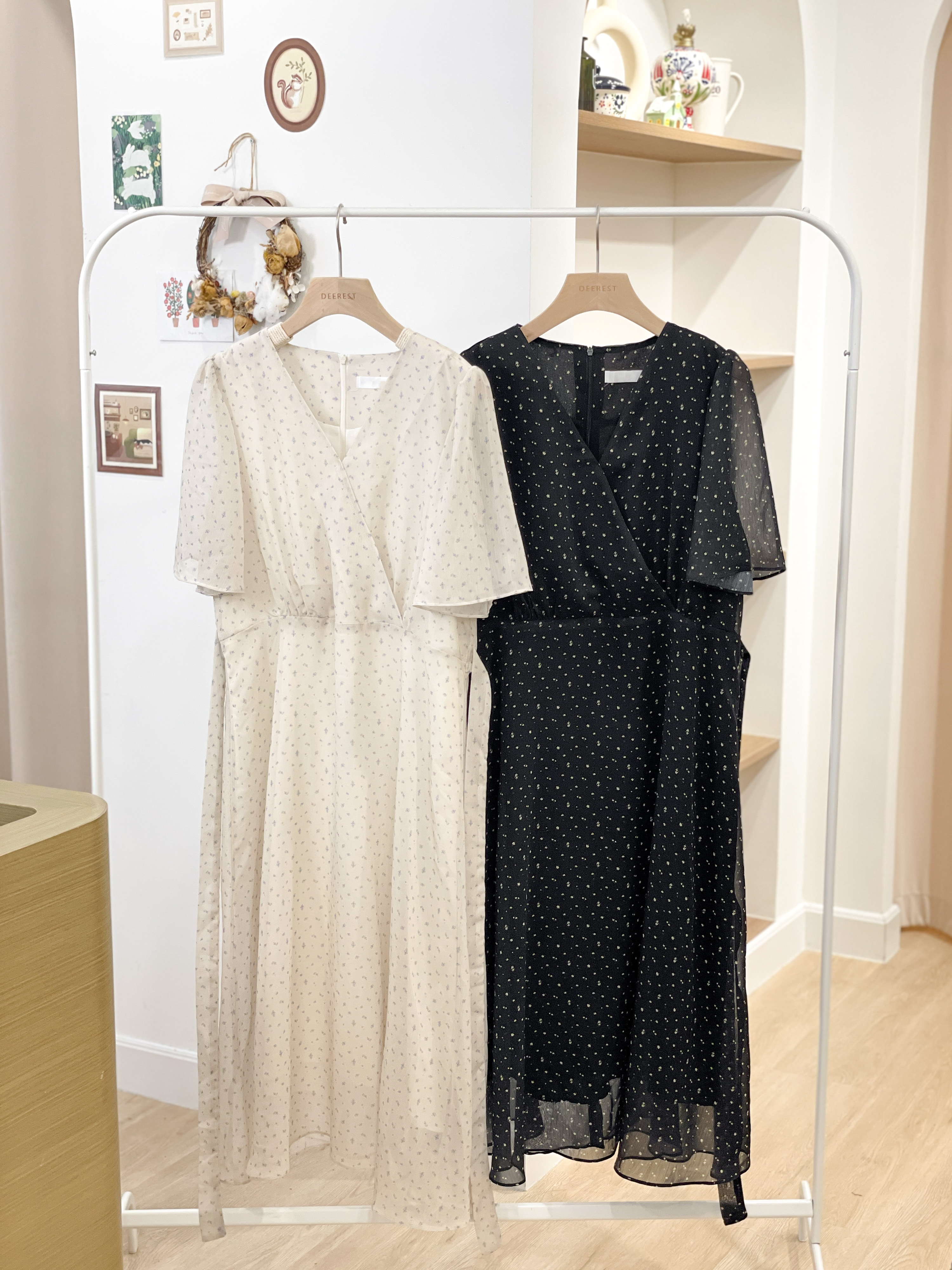 OP698 Gardenia Floral Tea Dress