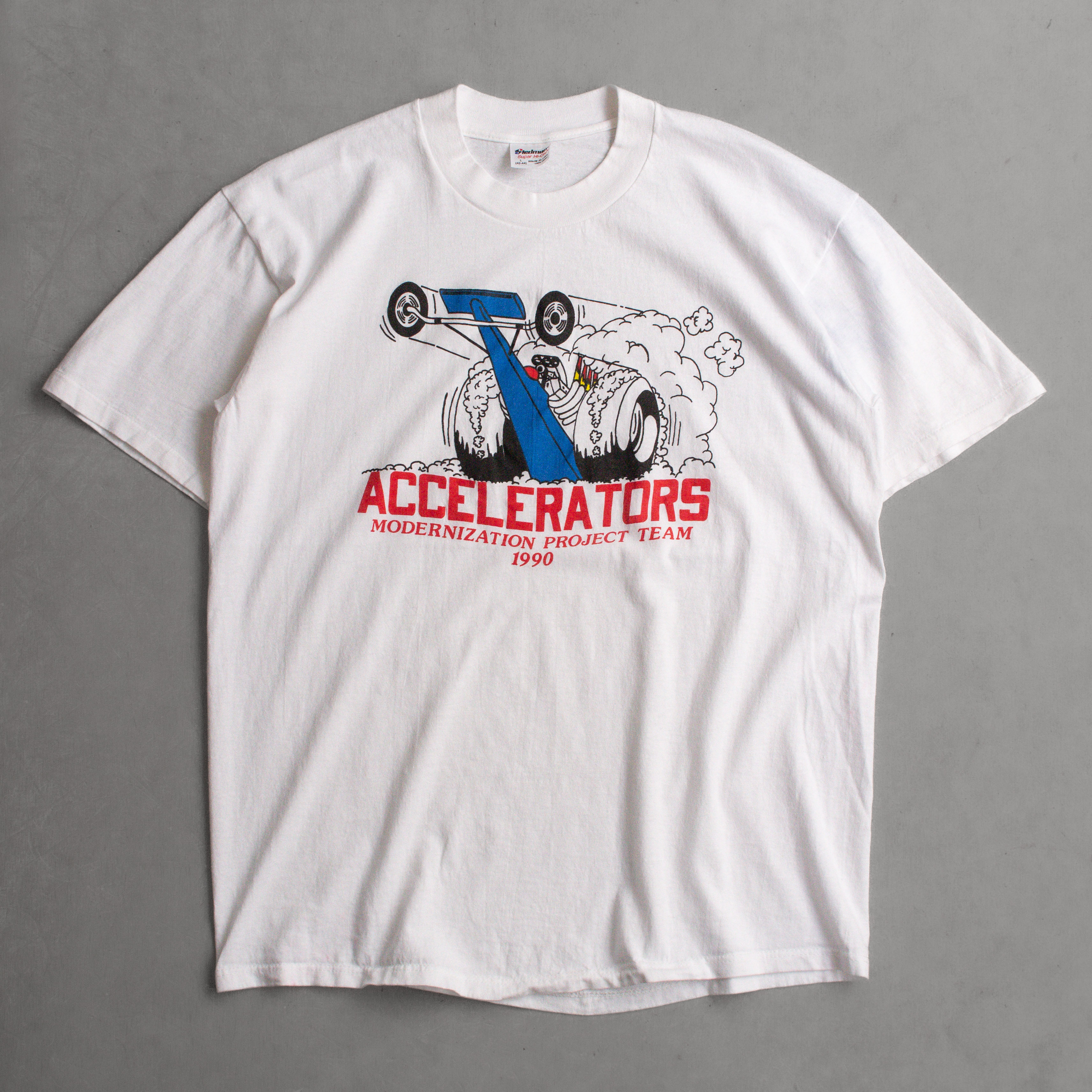 90S STEDMAN VINTAGE TEE 美國製 白色 賽車 圖案 短袖 T恤