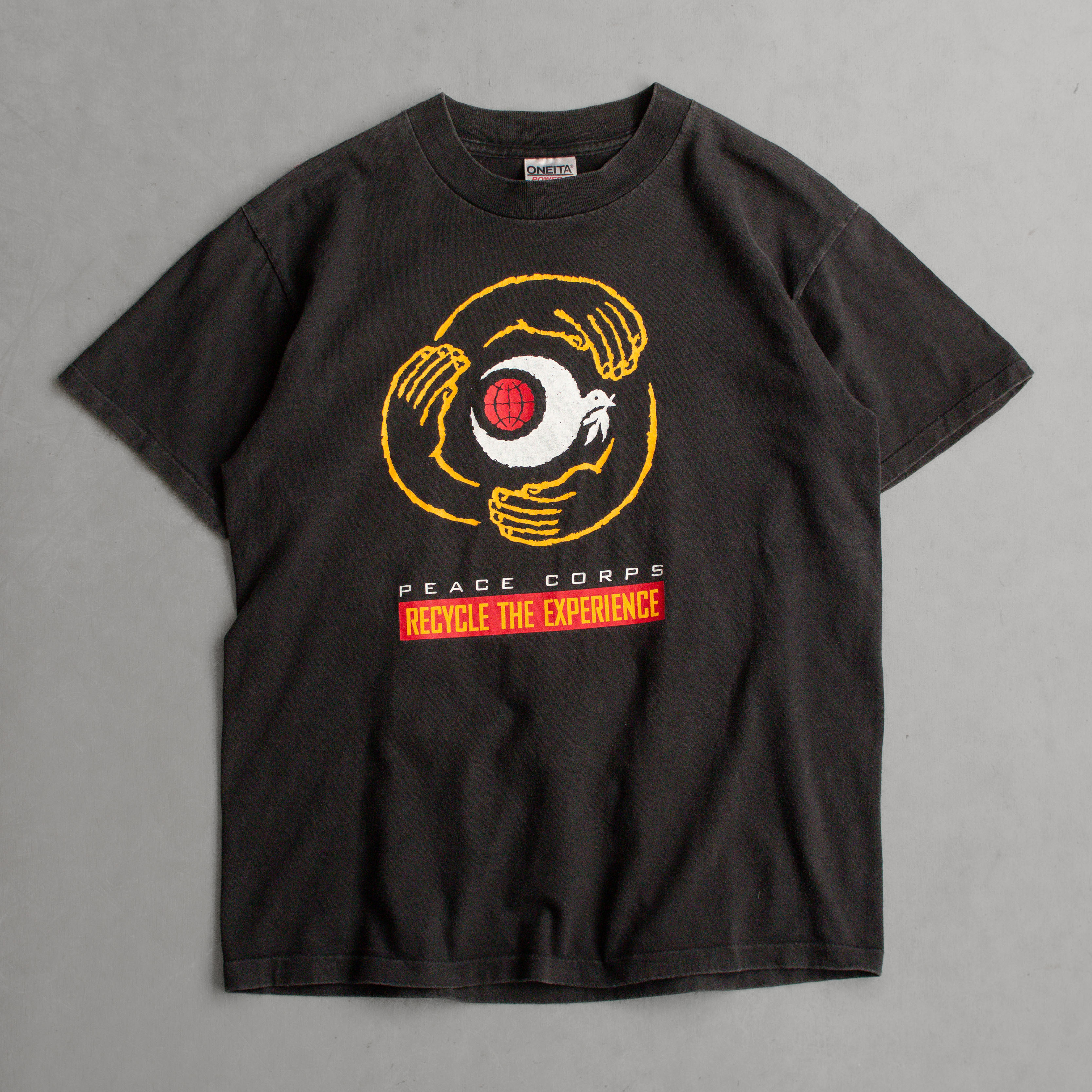 90S ONEITA VINTAGE TEE 美國製 黑色 白鴿 圖案 短袖 T恤