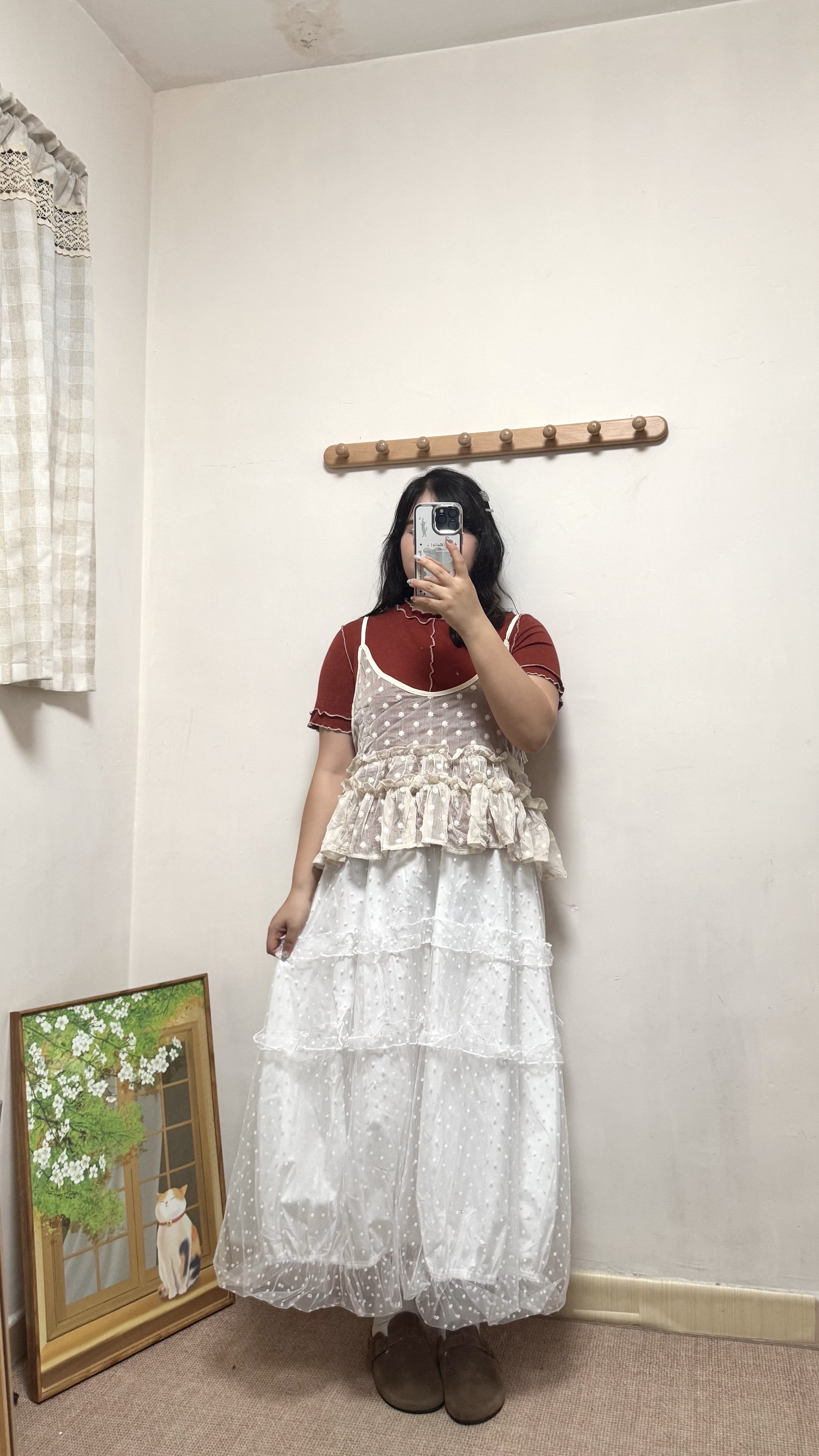 小花拼紗氣球裙