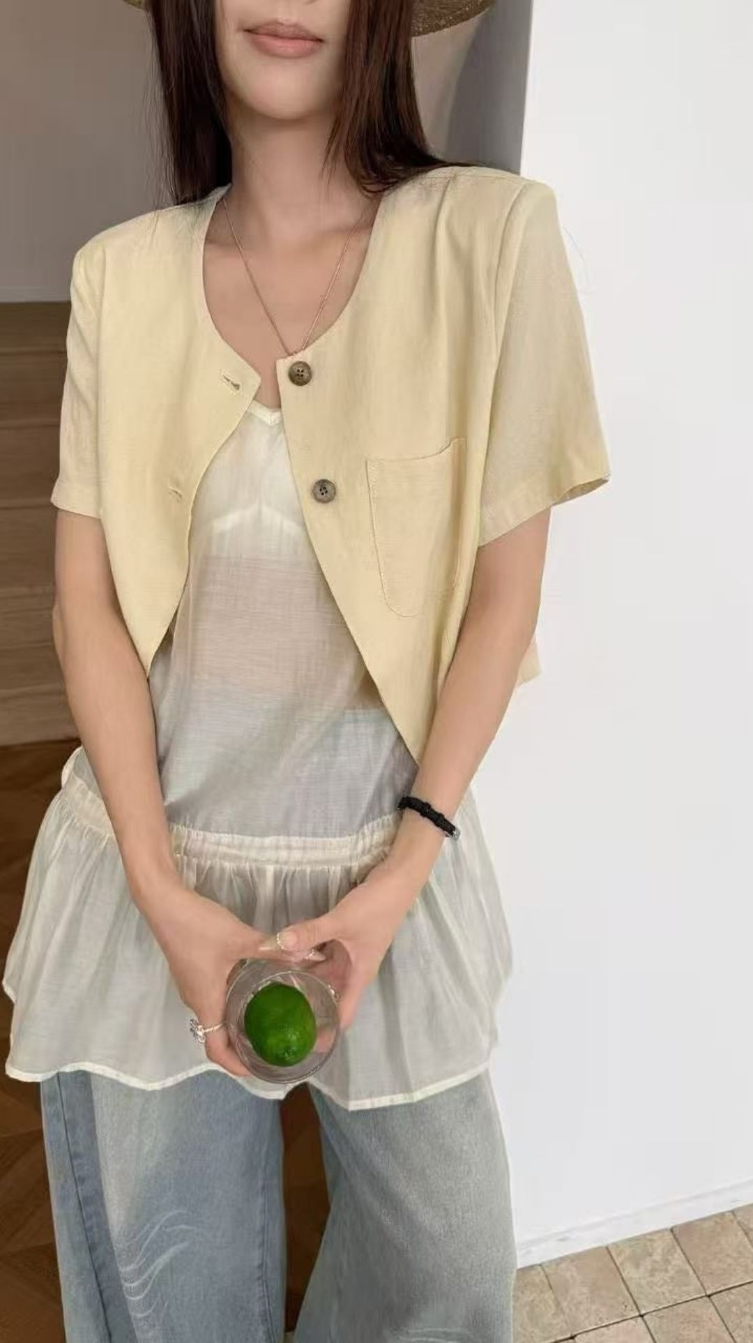 G6181-簡約氣質短版外套