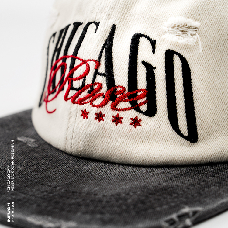 Chicago Cap - washed Ivory / Black
