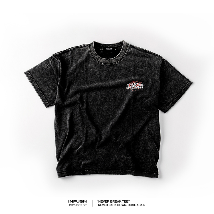 Never Break T-shirt - washed black