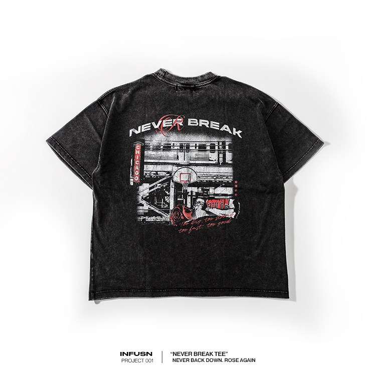 Never Break T-shirt - washed black
