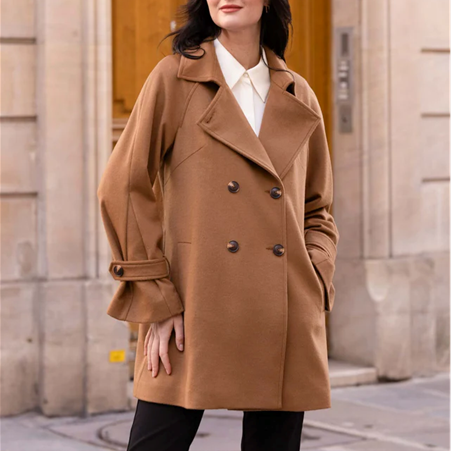 1GL0426-097 [GAALA] Francine Short Coat Brown (EU)