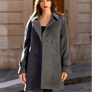 1GL0426-098 [GAALA] Francine Short Coat Grey Melange (EU)