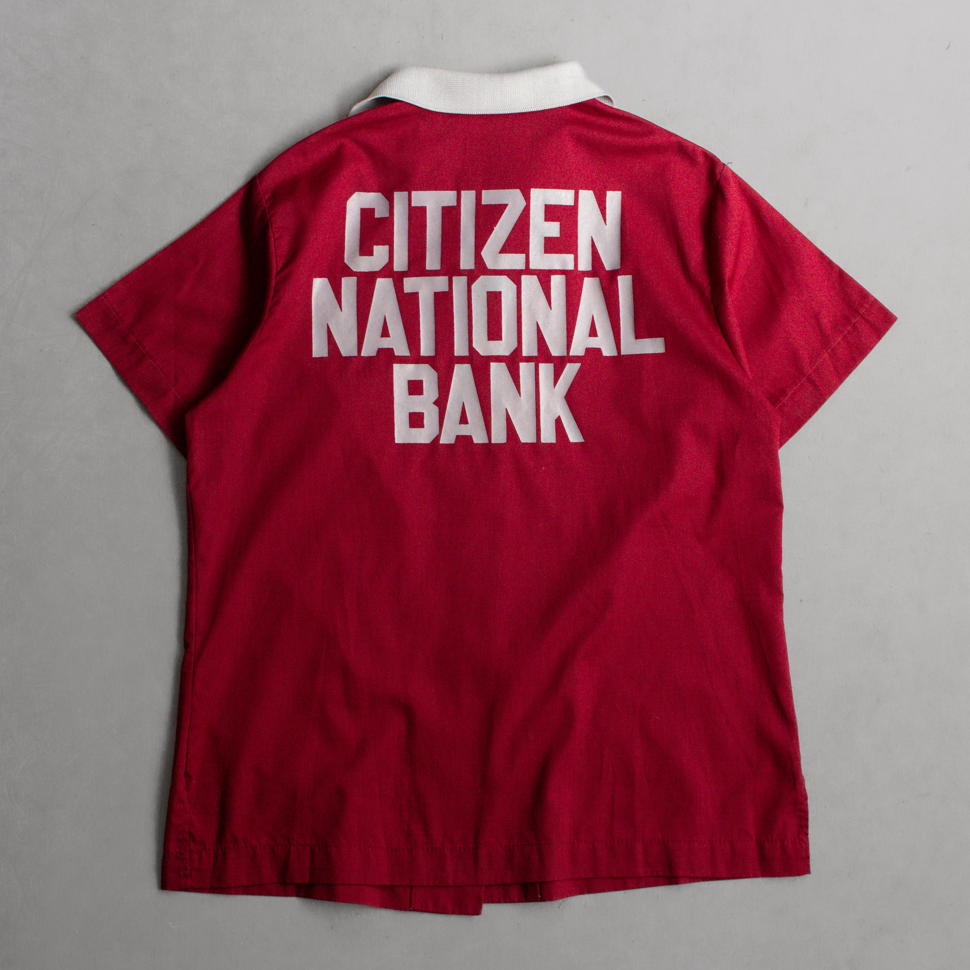 70S KING LOUIE BOWLING SHIRT 美國製 酒紅色 刺繡 短袖 保齡球 襯衫