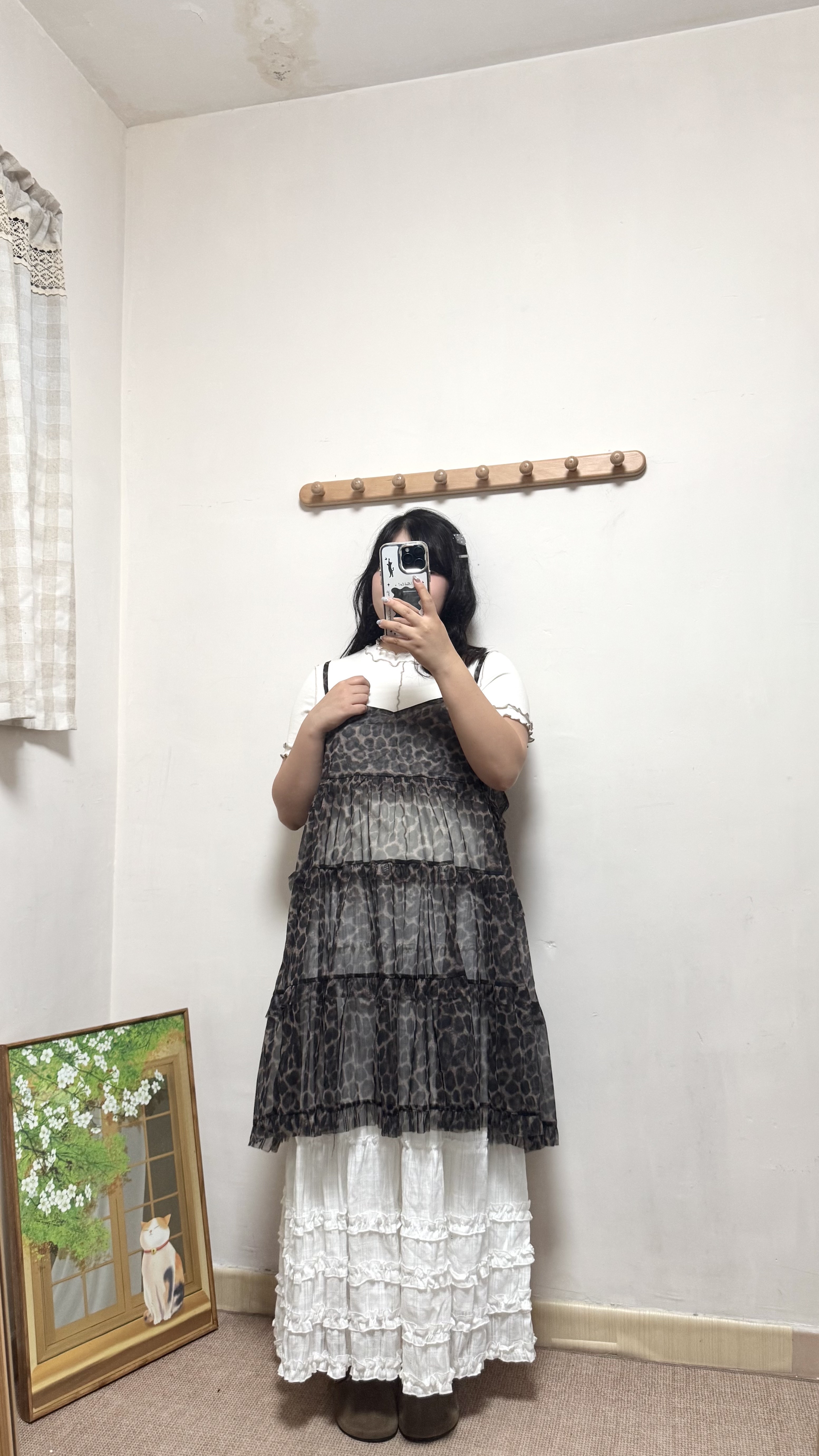 透身豹紋蛋糕吊帶外搭