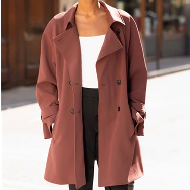 1GL0426-102 [GAALA] Francine Short Trench Coat Chocolate (EU)