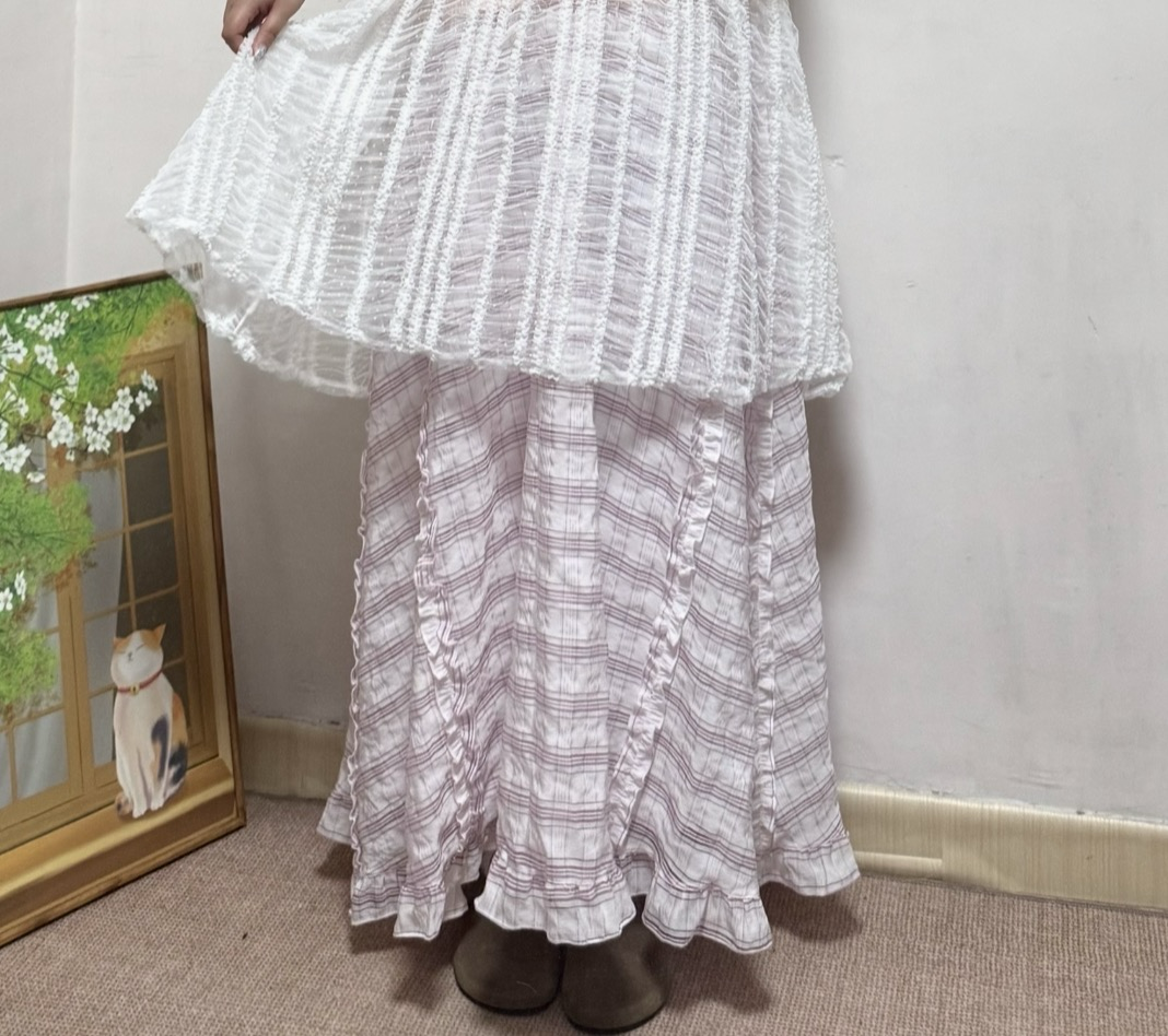 間紋Ruffle 半身裙