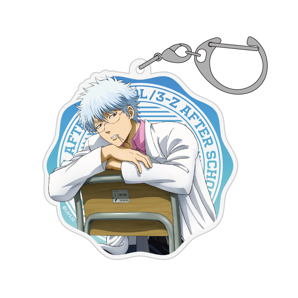 描き下ろし 坂田銀八 ｱｸﾘﾙﾏﾙﾁｷｰﾎﾙﾀﾞｰ 放課後の一幕Ver. COSPA 051126