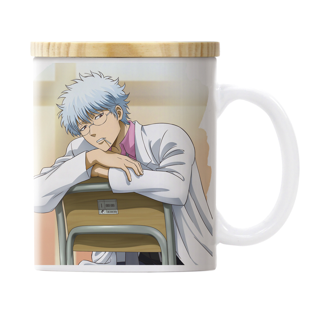 描き下ろし 坂田銀八 ﾌﾀ付きﾌﾙｶﾗｰﾏｸﾞｶｯﾌﾟ 放課後の一幕Ver. COSPA 051126