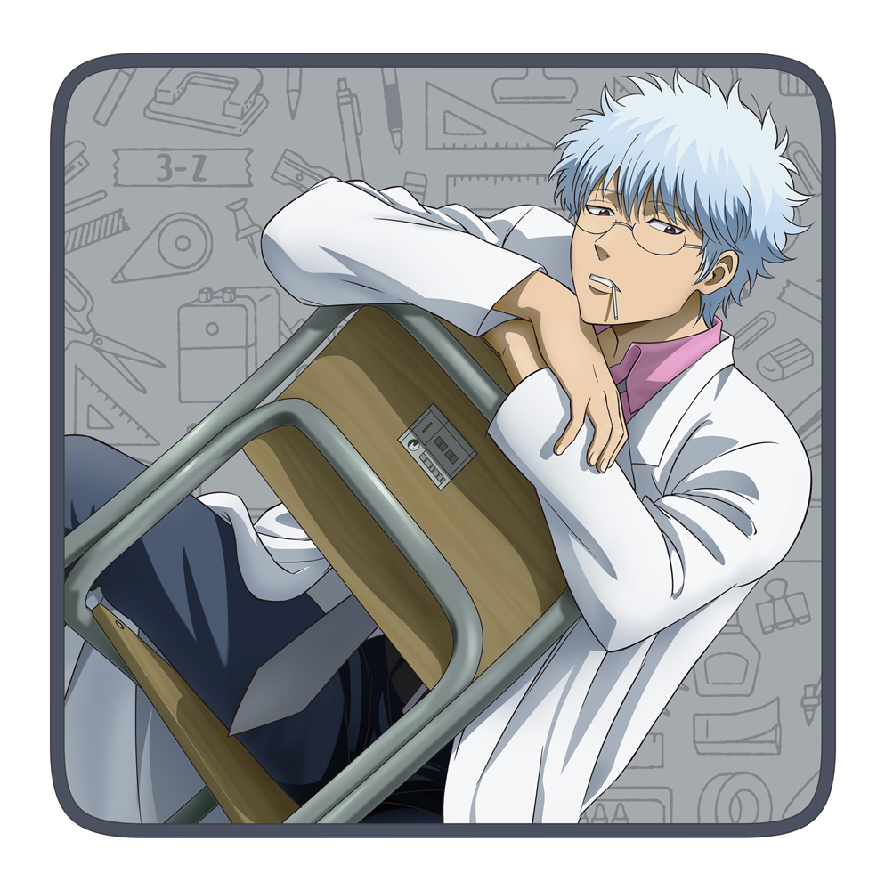 描き下ろし 坂田銀八 ﾌﾙｶﾗｰﾊﾝﾄﾞﾀｵﾙ 放課後の一幕Ver. COSPA 051126