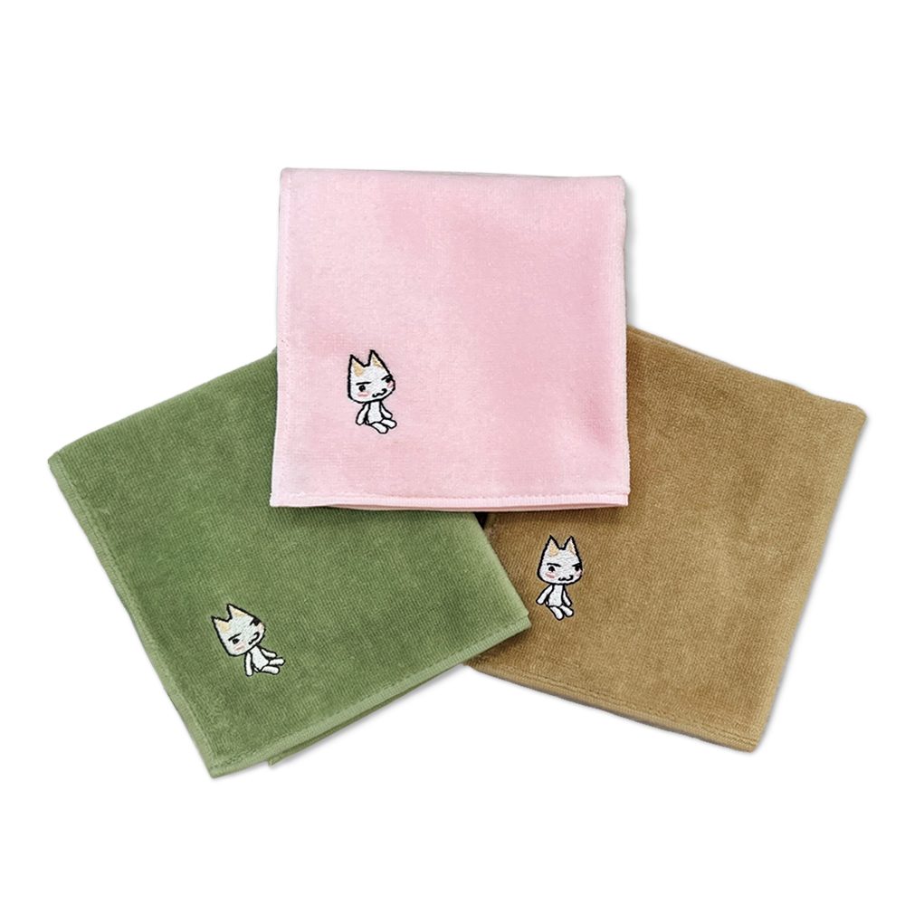 ﾄﾛ 刺繍ﾊﾝﾄﾞﾀｵﾙ/LIGHT BROWN COSPA 051126