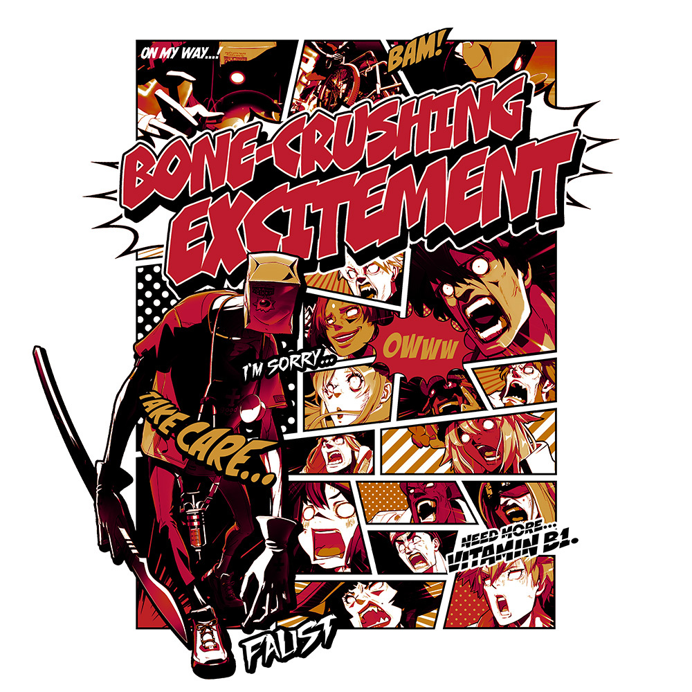 ﾌｧｳｽﾄ｢ｴｷｻｲﾃｨﾝｸﾞ骨折｣Tｼｬﾂ/WHITE COSPA 051126