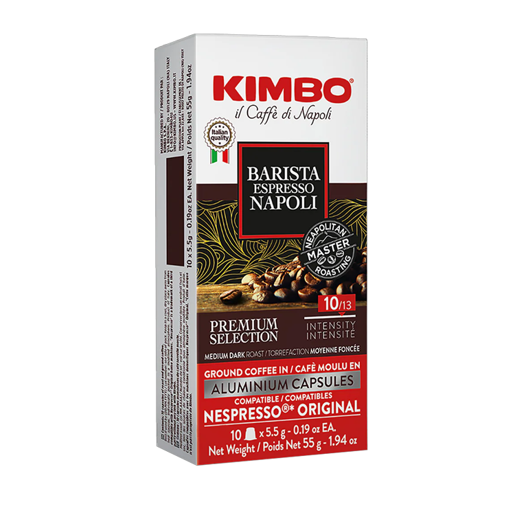 KIMBO Napoli 意式咖啡膠囊 (10粒裝) 深度烘焙 - 兼容 Nespresso