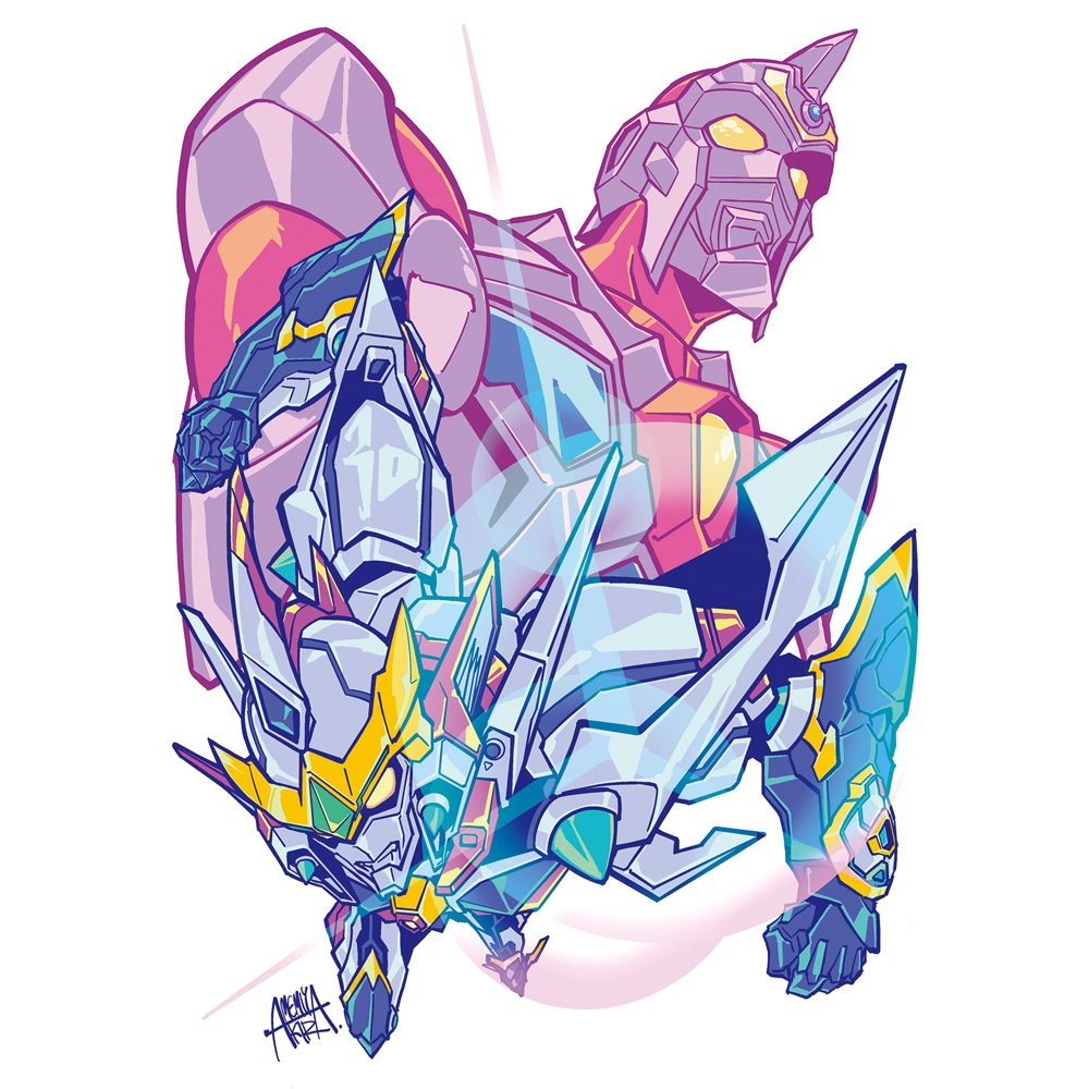 ｸﾞﾘｯﾄﾞﾏﾝ ﾕﾆﾊﾞｰｽ 雨宮哲描き下ろし ﾌﾙｶﾗｰTｼｬﾂ/WHITE COSPA 051126