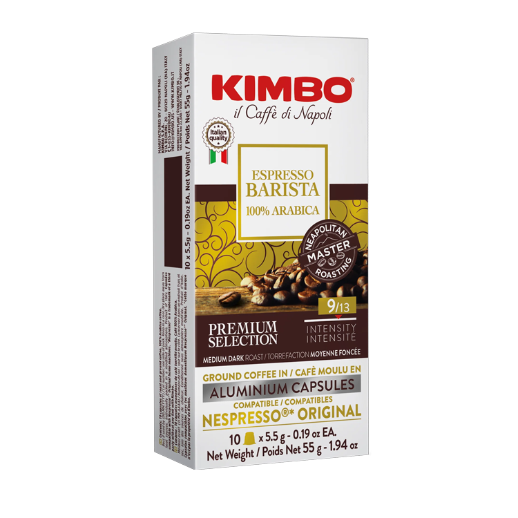 KIMBO Barista 意式咖啡膠囊 (10粒裝) 中度烘焙 - 兼容 Nespresso