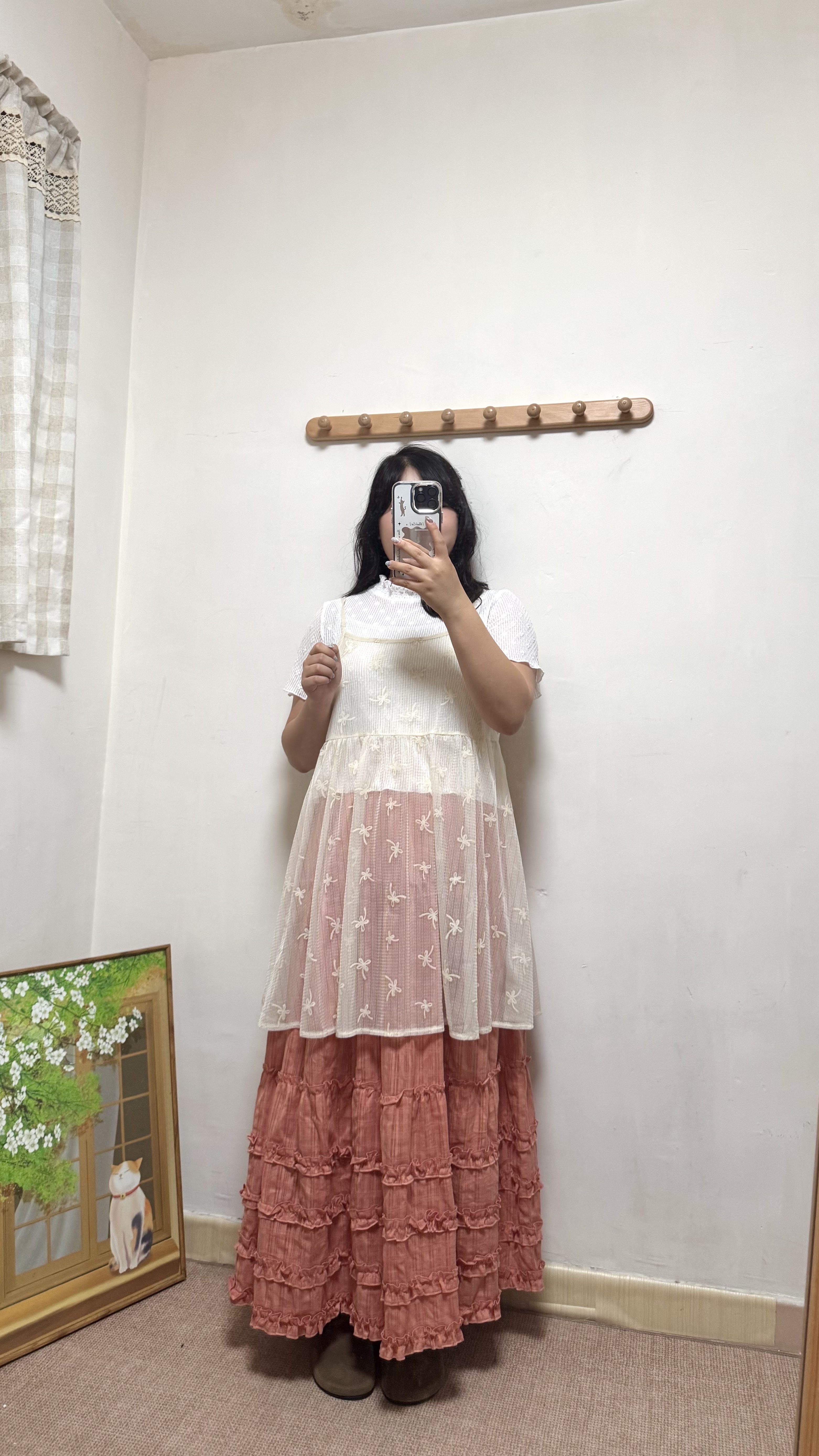 蝴蝶花刺繡外搭