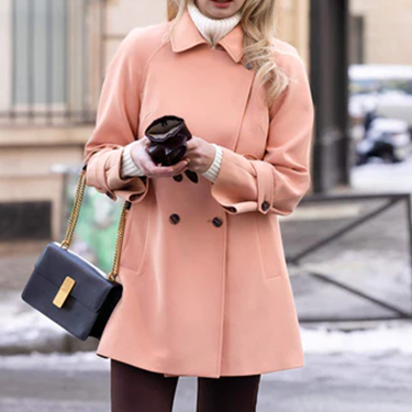 1GL0426-105 [GAALA] Francine Short Trench Coat Nude Pink (EU)